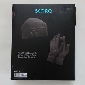 Skora Kens Cold Weather Knit Beanie And Tech Glove Set One Size Black One Size-